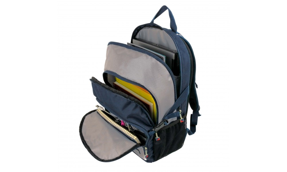 Silver Spinnaker Daypack open pockets top view